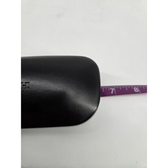 Coach Glasses Case New York Black Leather Hard Clamshell 6" - Picture 11 of 15